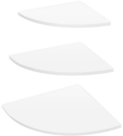 Hoekwandplanken - Zwevende Boekenplanken - Elegante opbergruimte - Witte PVC - Wandgemonteerd Opbergrek - Geschikt voor Thuis en Kantoor ...