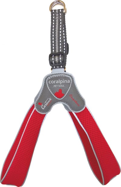 Coralpina Harnas Cinquetorri Rood Maat 1 Borstomvang 20-30 cm / Gewicht 0,8 - 3 kg