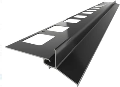 Dakrandprofiel Aluminium - Balkonrand Profiel - Terras Afwerking - Corrosiebestendig Materiaal - 200cm Lengte - Grafiet