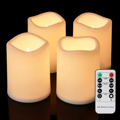 LED Kaarsen - Vlamloos Licht - Decoratieve Sfeer - Waterdicht Buiten - 4 Stuks - Warm Wit