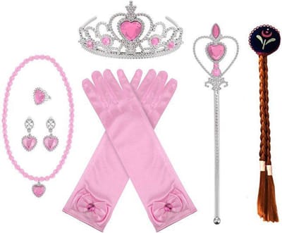Het Betere Merk - voor bij je prinsessenjurk meisje - Prinsessen speelgoed meisje - Prinsessen accessoireset - Kroon - Toverstaf -Verkleedkleren meisje
