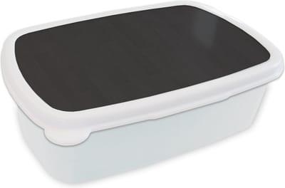 Broodtrommel Wit - Lunchbox - Brooddoos - Plank - Zwart - Patronen - 18x12x6 cm - Volwassenen