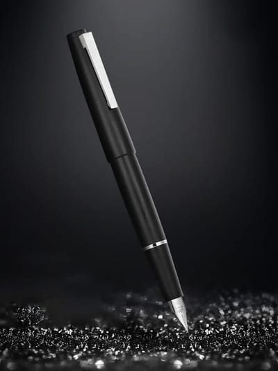 2pcs Jinhao 80 Black Brushed Fiber Fountain Pen with Ink Converter, Iridium Fine Pen Pen Set - ShopVlot
