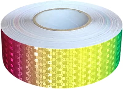 Kleurrijke reflecterende stickers voor fiets en motor – reflecterende feestdecoratie met hoge zichtbaarheid en veiligheid - reflectiestickers voor fietsen en motorfietsen - Maat 5cmx3m