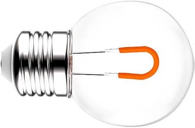 Led filament kogel - spatwaterdicht (IP44) - 0,8W - 40 lumen - E27