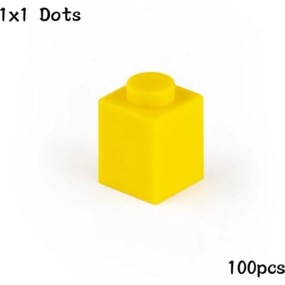 BRICOLAGE 1x1 Points Blocs de Construction 100 PIÈCES Briques Figures Épaisses Taille 1*1 Point Compatible pour Enfants comportant 3005 Apprentissage-