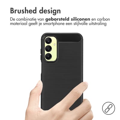 imoshion Hoesje - Geschikt voor Samsung Galaxy A25 (5G) - Brushed Backcover - Zwart