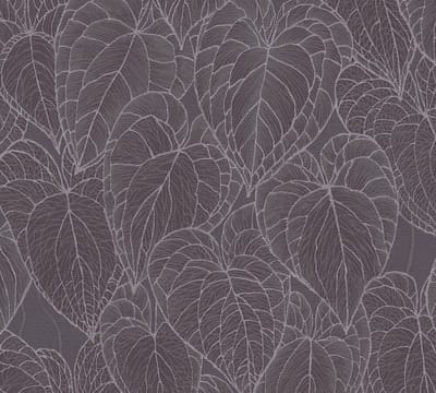 BLADEREN BEHANG | Botanisch - Aubergine Grijs Zilver - Living Walls Daniel Hechter 7