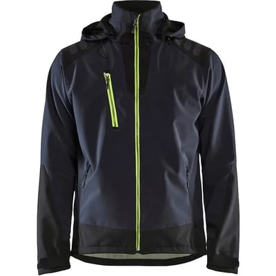 Blaklader Softshell jack 4749-2513 - Donkerblauw/Geel - 4XL