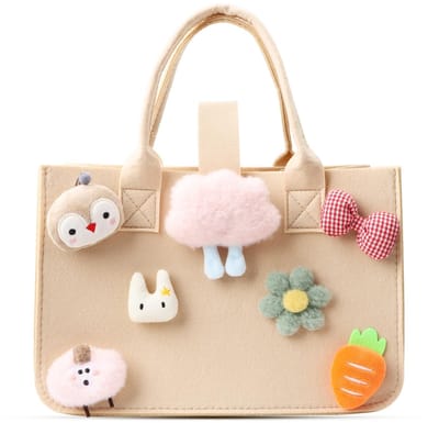 Dailygoods- Boodschappentas opvouwbaar - Vilten Shopper - Duurzaam Vilt - Schattig Ontwerp - Ruime Opbergruimte - Lichtgewicht en Stevig