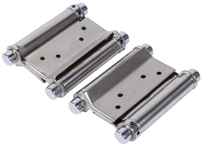 Dailygoody - Roestvrijstalen Scharnier - 2Pcs 3 Inch Dubbele Actie Veerscharnier voor Deuren en Kasten