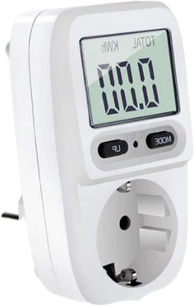 Energiekosten Meter - Stroomverbruik Monitor - Elektriciteit Besparen - Stroomuitval Geheugen - 16 Ampère - Zwart