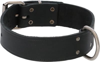 Adori Halsband Vetleder Met Print Zwart - Hondenhalsband - 55x4 cm