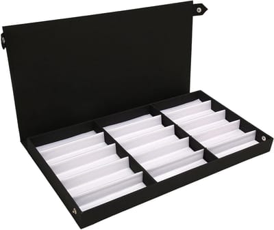 Organizer voor Brillen en Sieraden - Zonnebril Opbergdoos met 15 Sleuven - Vitrine voor Brillen - Dames en Heren - Luxe Brillendoos.