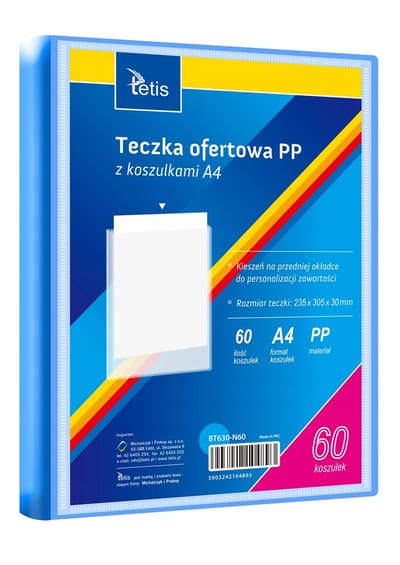 Tetis A4 Offerte Map met 60 Insteekhoezen - Blauw