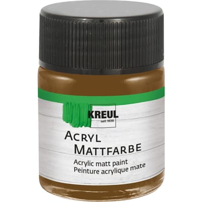 KREUL acryl matte verf, 50 ml - Donkerbruin