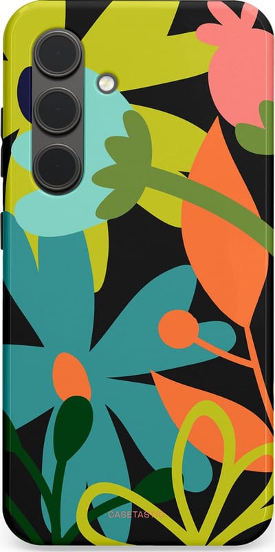 Casetastic Hoesje Geschikt voor Samsung S24 - Stijlvolle Beschermende Duo-layer Case - Botanisch Feest
