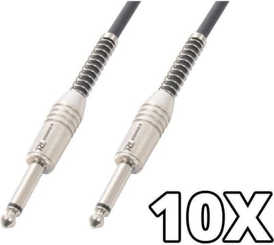 PD Connex gitaarkabelset met 10 gitaarkabels van 3 meter
