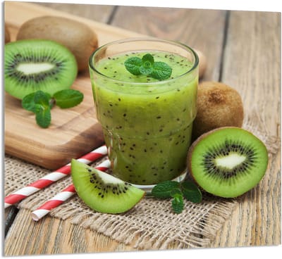 TMK ArtDeko - Snijplank Glas - 65x60 cm - Kiwi - Voor Alle Soorten Fornuizen