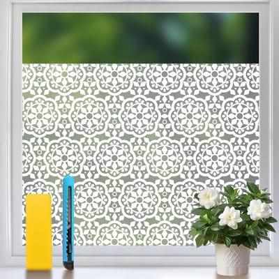 Raamfolie voor Privacy en UV-bescherming - Decoratieve Matte Folie voor Keuken, Kantoor en Badkamer, 119,5 x 200 cm