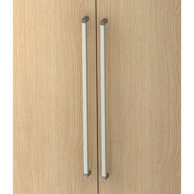 Archiefkast TARVIS, met handgreep zonder slot, 3 ordnerhoogten, B 800 x D 420 x H 1270 mm, wit/wilde eikenpatroon