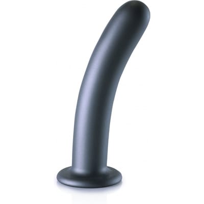 Shots - Ouch! OU821GUN - Smooth G-Spot Dildo - 7'' / 17 cm - Gun Metal