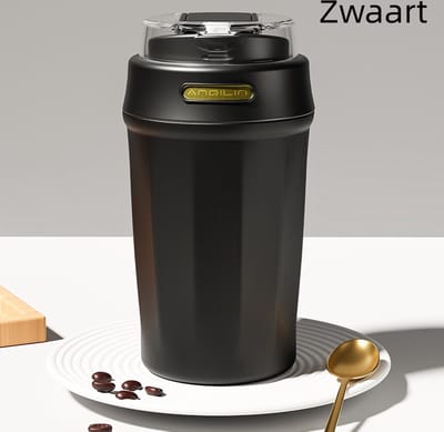 Floraweg Diamant Drinkbeker To GO- RVS 316, Lekvrij Dubbelwandig , Thermosbeker Koffiebeker- Koffie - 400ml Waarschuw en koud drankje- Zwaart