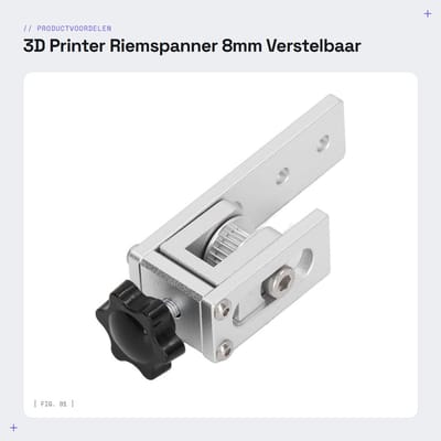 Dailygoods- Riemspanner Verstelbaar - Eenvoudige Installatie - Geschikt voor Ender 3/CR10 - Lange Levensduur - Roestbestendig - Aluminiumlegering - 3D Printer Accessoire