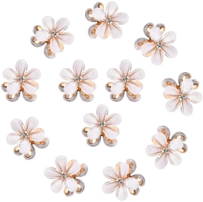 Haarclips 12 Stuks - Mini Klauwclips - Bloem Motief - Antislip - Haaraccessoires - Duurzaam Materiaal - Haarklemmen
