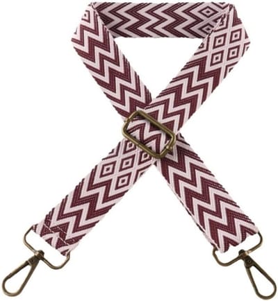Verstelbare Schouderband voor Tassen, 3.8cm Breed, Lengte 70-135cm, Ideaal voor Duffle en Laptoptassen, Robuuste Bronzen Gesp, Wijnrood Kleur