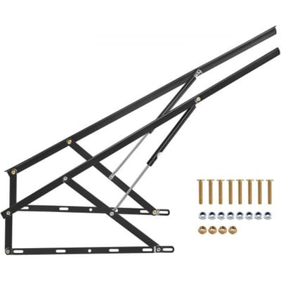 VEVOR Bedlift, 59 x 71 inch, compatibele bedmaat, draagvermogen van 154 lbs, doe-het-zelf Murphy Bed Mechanisme Hardware Kit, verticale luxe, pneumatische hendel, robuuste bedondersteuning, opvouwbaar Murphy Bed voor logeerkamer