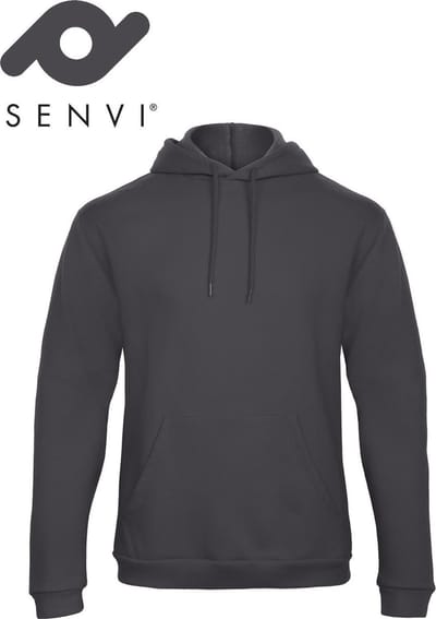Senvi Fleece Crew Hoodie - Kleur: Antraciet – Maat S