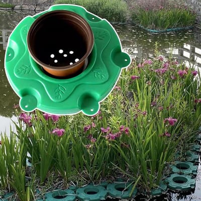 Drijvende Vijvermand - Planten Drijver - Vijver Verfraaiing - Verrijkt Waterleven - 33cm Diameter - Groen