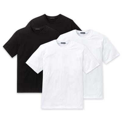 SCHIESSER T-shirt American T-Shirt Verpakking van 4
