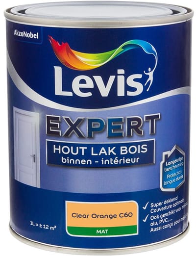 Levis - Expert Hout Lak Binnen Mat Mix - Clear Orange C60 - Mengverf - 1 L
