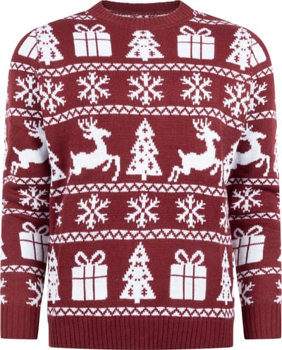 Foute Kersttrui Dames & Heren - Christmas Sweater "Gezellig Kerst Bordeauxrood" - Mannen & Vrouwen Maat XXL