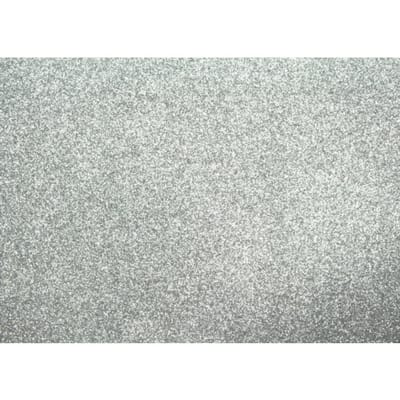 Kangaro glitterkarton, formaat 50 x 70 cm., kleur zilver
