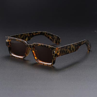 Nieuwe Retro Zwarte Vierkante Zonnebril Voor Mannen Vrouwen Vintage Luxe Klink Ontwerper Zonnebrillen UV400 Bescherming black