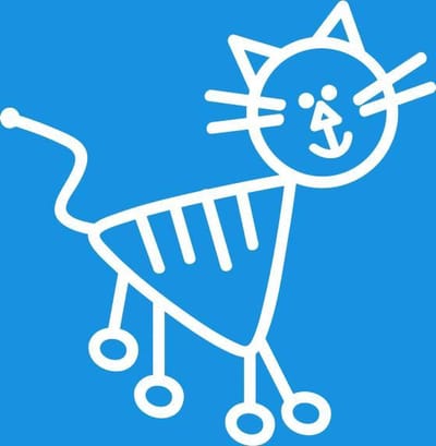 Kat / Poes - autosticker - wit - 5 cm - Familiestickers - poezensticker