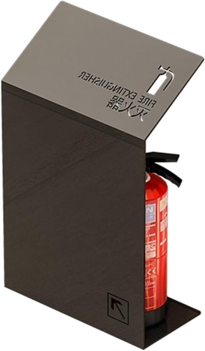 Brandblusser Kabinet - Veiligheidskast - Veiligheid Verbeteren - Decoratief Ontwerp - Voor Twee 4kg Apparaten - Zwart