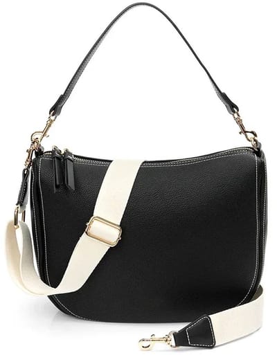 Dames Schoudertas – Multifunctionele Damestas met Grote Capaciteit, Effen Kleur, Crossbody & Casual Tas voor Dagelijks Gebruik- Zwart