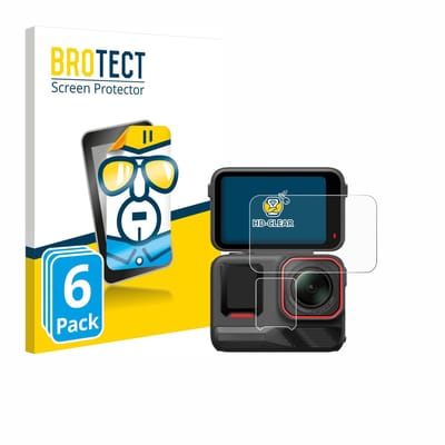 BROTECT - Screenprotector voor Insta360 Ace Pro 2 - Folie Beschermfolie transparant 6 Stuks