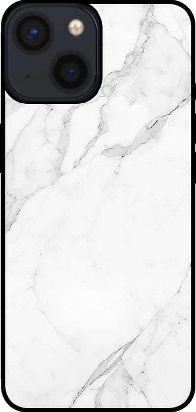 Smartphonica Telefoonhoesje voor iPhone 13 Mini met marmer opdruk - TPU backcover case marble design - Wit geschikt voor iPhone 13 Mini
