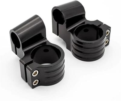 Motorfiets Stuurverhoger - Clip-ons Stuur - Rijcomfort Verbeteren - Verstelbare Diameter - 31-55mm - Zwart