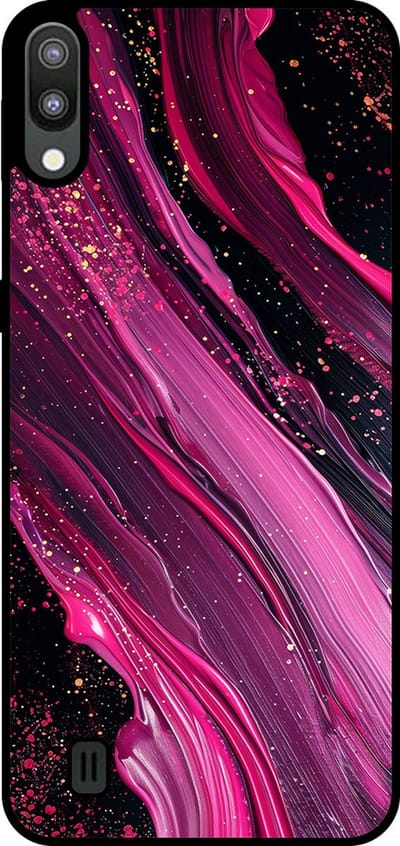 Smartphonica Telefoonhoesje Geschikt voor Samsung Galaxy M10 met marmer opdruk - TPU backcover case marble design - Paars Roze geschikt voor Samsung Galaxy M10