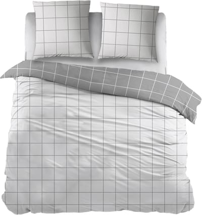 Snoozing Ellemieke Dekbedovertrek - Tweepersoons - 200x200/220 cm - Grijs