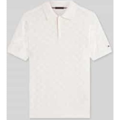 regular fit poloshirt met pointellemotief