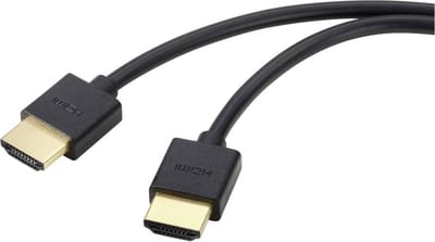 SpeaKa Professional HDMI Aansluitkabel HDMI-A-stekker, HDMI-A-stekker 3.00 m Zwart 8K UHD, Flexibel HDMI-kabel SP-11004220