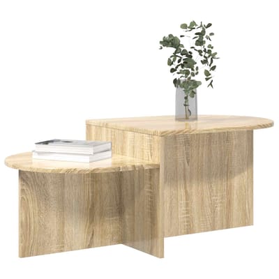 vidaXL - Salontafel - Sonoma - Eiken - 100 - x - 50 - x - 40 - cm - Bewerkt - hout