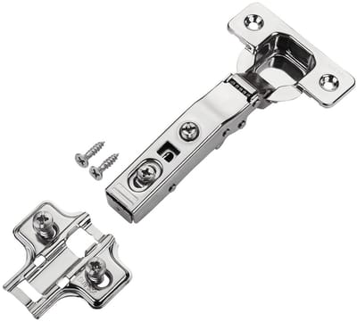 Scharnier SOTECH roestvrij staal 304, T45 Softclose, hoekscharnier 100°, klikmontage (incl. kruisplaat en schroeven)